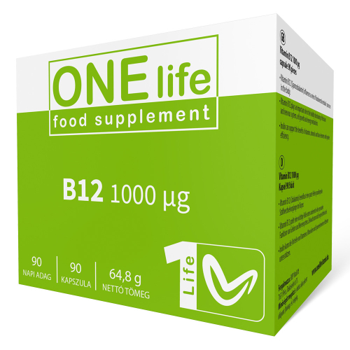 ONE LIFE B12 1000 mcg 90 db kapszula